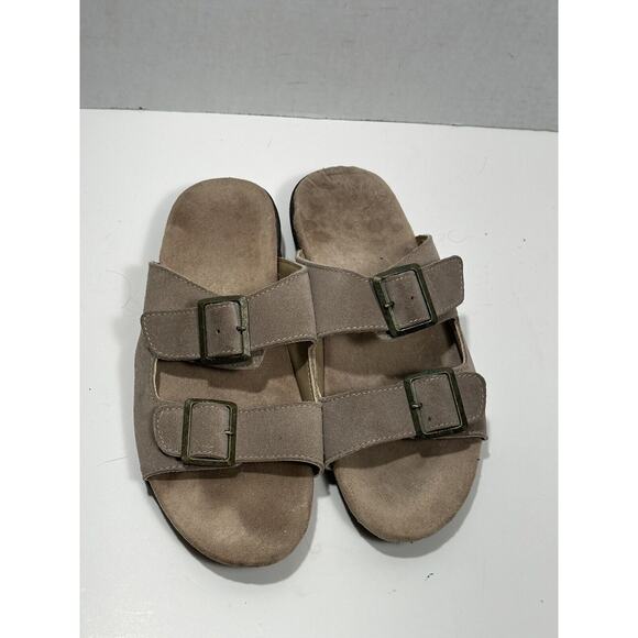 J-41 Adventure On Pingree Women 8 M Slice Double Strap Buckle‎ Beige Kj15pge54 - Picture 2 of 6